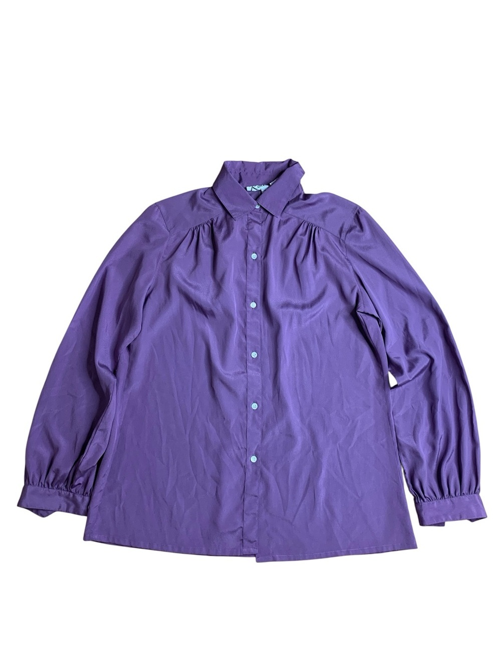 Vintage Rouie Purple Long-Sleeve Blouse – Size 8